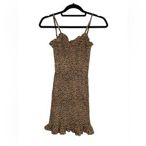 Velvet Cheetah Mini Ruched Dress‎